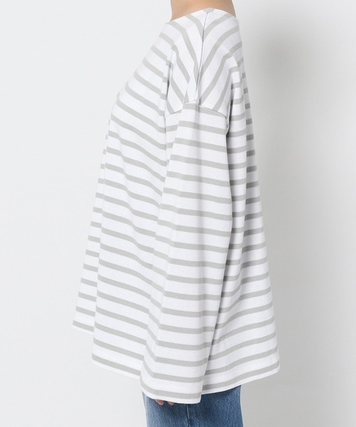 LOWRYS FARM(ローリーズファーム)の「バスクボーダーLS 966671(Tシャツ/カットソー・レディース・ブラック/パープル/グレー/ブルー・FREE)」の6枚目の写真