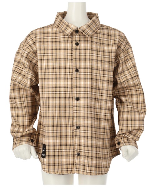 ANAP kids(アナップキッズ)の「ボックスチェックシャツ(シャツ/ブラウス・キッズ・ブラック/ベージュ・110cm/130cm/120cm)」の9枚目の写真