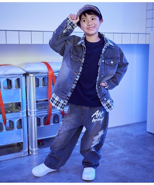 ANAP kids(アナップキッズ)の「ボックスチェックシャツ(シャツ/ブラウス・キッズ・ブラック/ベージュ・110cm/130cm/120cm)」の15枚目の写真