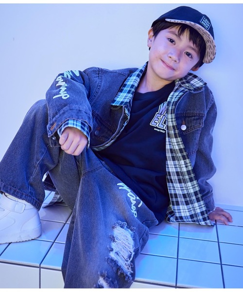 ANAP kids(アナップキッズ)の「ボックスチェックシャツ(シャツ/ブラウス・キッズ・ブラック/ベージュ・110cm/130cm/120cm)」の17枚目の写真