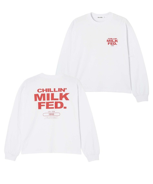 MILKFED.（ミルクフェド）の「CHILLIN L/S TEE（Tシャツ/カットソー・レディース・ライトブルー/ホワイト/ブラック・M/L）」の14枚目の写真