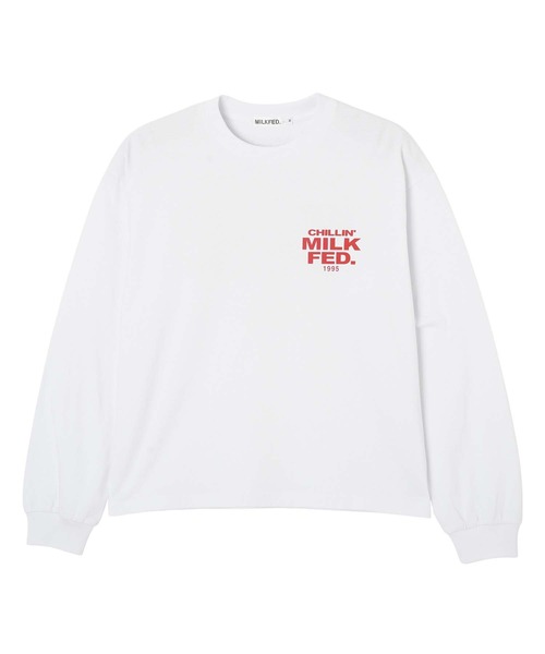 MILKFED.（ミルクフェド）の「CHILLIN L/S TEE（Tシャツ/カットソー・レディース・ライトブルー/ホワイト/ブラック・M/L）」の17枚目の写真