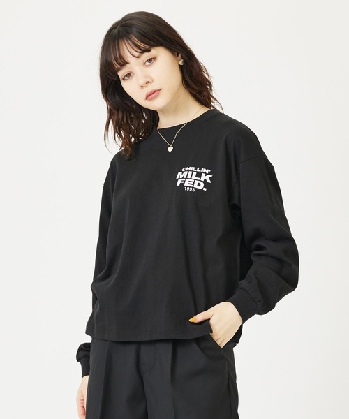MILKFED.（ミルクフェド）の「CHILLIN L/S TEE（Tシャツ/カットソー・レディース・ライトブルー/ホワイト/ブラック・M/L）」の10枚目の写真