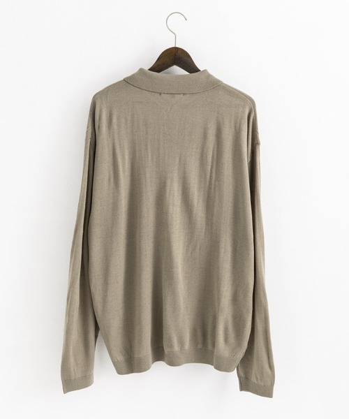 Rocky Monroe（ロッキーモンロー）の「オーバーサイズ ジオメ柄L/S ポロ襟 ニットカーディガン（カーディガン/ボレロ・メンズ・グレイッシュベージュ/ブラウン/ブラック/サックスブルー・M/L）」の22枚目の写真