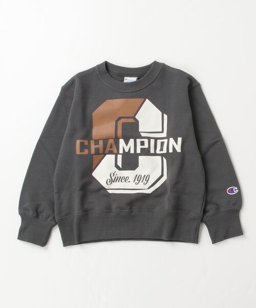 Champion（チャンピオン）の「チャンピオン  チャンピオン スウェットトレーナー_Champion CREW NECK SWEAT（スウェット・キッズ・グレー/オレンジ/チャコールグレー/オフホワイト・140cm/100cm/110cm/120cm/130cm）」の3枚目の写真