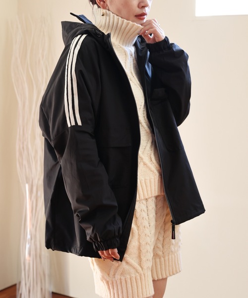 ULEULA(ウルア)の「ライン入りスポーティブルゾン(ブルゾン・レディース・ブラック/ホワイト・FREE)」の5枚目の写真