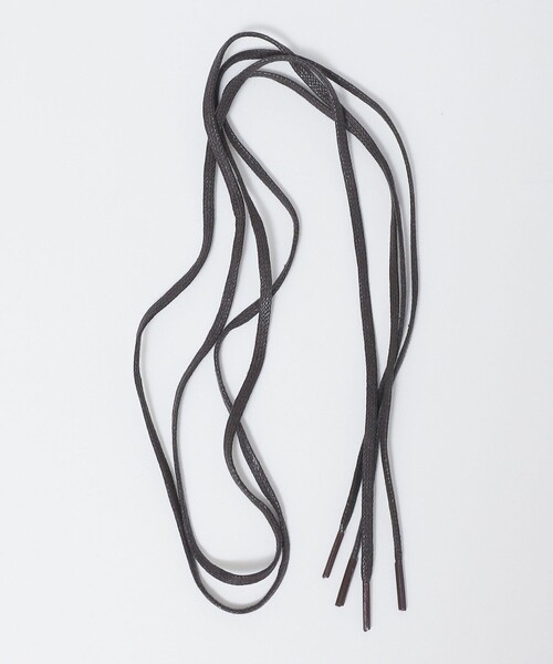 CROCKETT&JONES(クロケットアンドジョーンズ)の「CROCKETT&JONES: 5つアイレット フラット シューレース(シューズ小物/雑貨・メンズ・ブラウン/ブラック・ONE SIZE)」の2枚目の写真