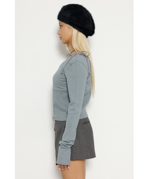 LAGUA GEM（ラグアジェム）の「HALTER NECK CUT RIB トップス（T