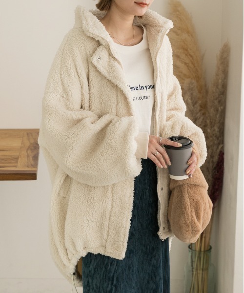 AYページ♡ジャケット 楽天市場】【SALE／50%OFF】ハイスタンドフルジップボアブルゾン EKAL