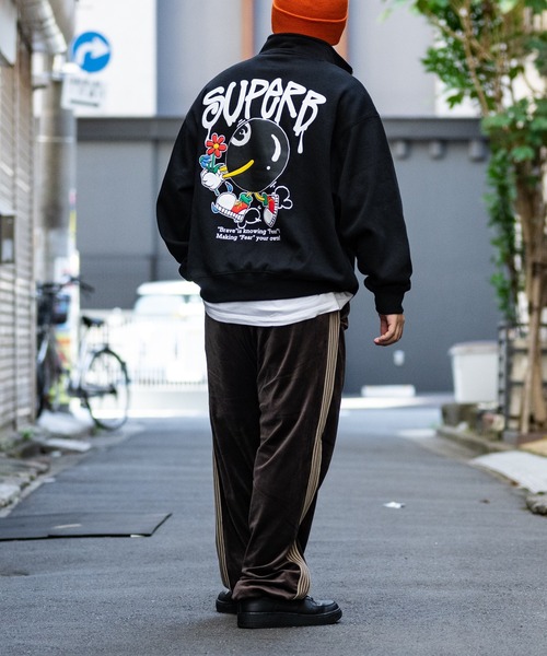 JOHN'S CLOSET(ジョンズクローゼット)の「【13 サイドライン ワンポイント刺繍 ベロアトラックパンツ(その他パンツ・メンズ・ブラウン/ホワイト/ワイン/ブラック・LARGE/MEDIUM)」の10枚目の写真