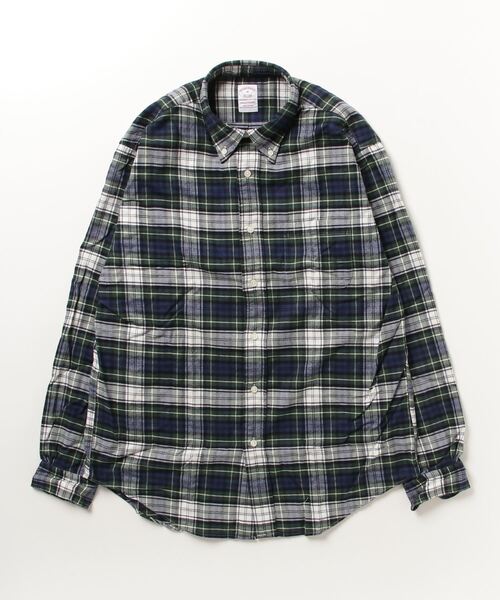 BROOKS BROTHERS(ブルックスブラザーズ)の「フランネル タータンチェック カジュアルシャツ Traditional Fit(シャツ/ブラウス・メンズ・ホワイト×グリーン・X-SMALL/MEDIUM/SMALL/LARGE/X-LARGE)」の4枚目の写真