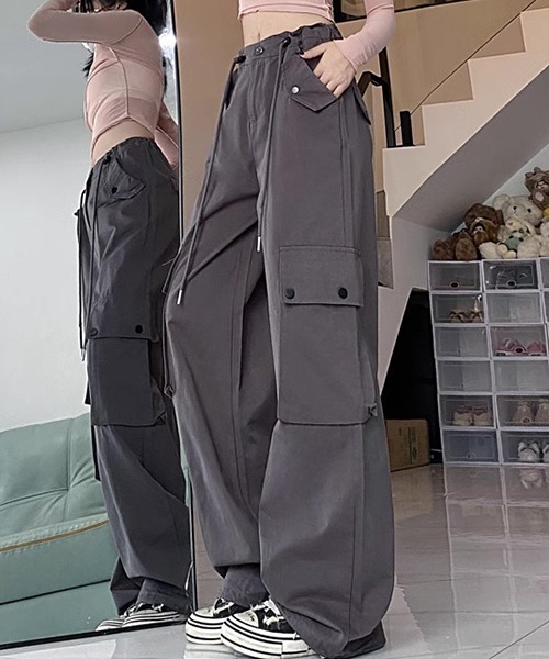 gossip!ロサンゼルス(ゴシップロサンゼルス)の「YUGA ハイウエストカーゴパンツ(カーゴパンツ・レディース・カーキ/ブラック/オフホワイト/グレー・L/M)」の21枚目の写真