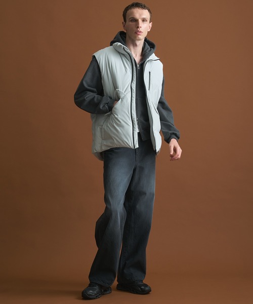 高機能 / 650FP〉PERTEX リラックスダウンベスト / 撥水 / 透湿性