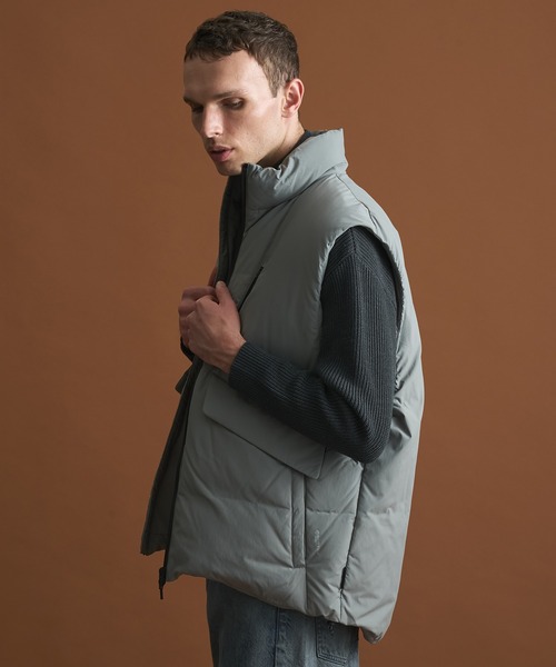   グレー ダウンベスト セール】〈高機能 / 650FP〉PERTEX リラックスダウンベスト / 撥水