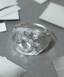 美品　11号　e.m　イーエム　両面　ジルコニア　リング　指輪　クリア e.m. 指輪 リング SILVER925ジルコニア埋め込みリング/メンズ