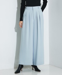 ストレッチサテンワイドパンツ