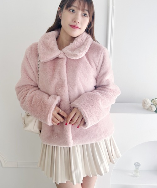 セール】フェイクファー襟付きショートコート（その他アウター