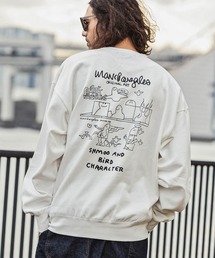 【WEB・直営店限定】MARK GONZALES ARTWORK COLLECTION(マーク ゴンザレス)バックプリントクルーネックプルオーバー 3type 5colors