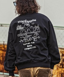 【WEB・直営店限定】MARK GONZALES ARTWORK COLLECTION(マーク ゴンザレス)バックプリントクルーネックプルオーバー 3type 5colors