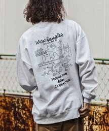 【WEB・直営店限定】MARK GONZALES ARTWORK COLLECTION(マーク ゴンザレス)バックプリントクルーネックプルオーバー 3type 5colors