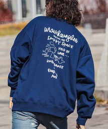 【WEB・直営店限定】MARK GONZALES ARTWORK COLLECTION(マーク ゴンザレス)バックプリントクルーネックプルオーバー 3type 5colors