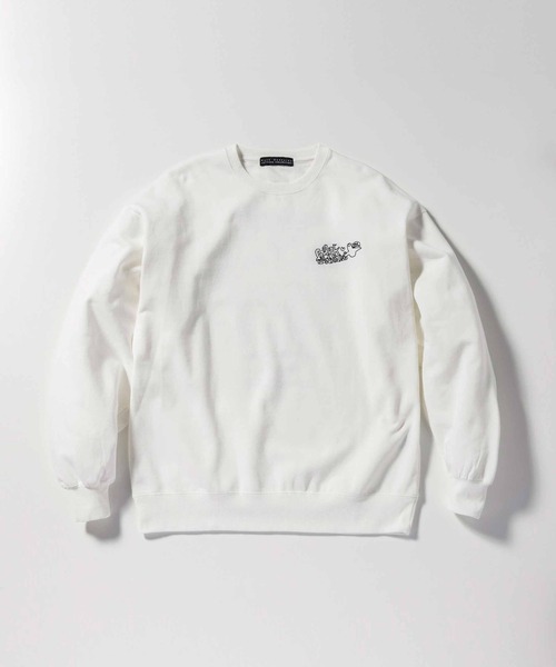 Mark Gonzales（マーク・ゴンザレス）の「【WEB・直営店限定】MARK GONZALES ARTWORK COLLECTION(マーク ゴンザレス)バックプリントクルーネックプルオーバー 3type 5colors（スウェット・メンズ・ホワイト系3/ホワイト系2/ブラック系1/グレー系1/ベージュ系3/ベージュ系1/ブラック系2/ベージュ系2/ホワイト系1/ネイビー系3/グレー系3/ブラック系3/ネイビー系1/グレー系2/ネイビー系2・L/M/XL）」の19枚目の写真
