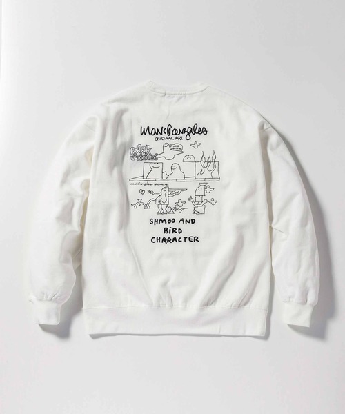Mark Gonzales（マーク・ゴンザレス）の「【WEB・直営店限定】MARK GONZALES ARTWORK COLLECTION(マーク ゴンザレス)バックプリントクルーネックプルオーバー 3type 5colors（スウェット・メンズ・ホワイト系3/ホワイト系2/ブラック系1/グレー系1/ベージュ系3/ベージュ系1/ブラック系2/ベージュ系2/ホワイト系1/ネイビー系3/グレー系3/ブラック系3/ネイビー系1/グレー系2/ネイビー系2・L/M/XL）」の20枚目の写真
