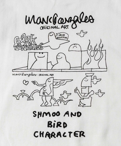 Mark Gonzales（マーク・ゴンザレス）の「【WEB・直営店限定】MARK GONZALES ARTWORK COLLECTION(マーク ゴンザレス)バックプリントクルーネックプルオーバー 3type 5colors（スウェット・メンズ・ホワイト系3/ホワイト系2/ブラック系1/グレー系1/ベージュ系3/ベージュ系1/ブラック系2/ベージュ系2/ホワイト系1/ネイビー系3/グレー系3/ブラック系3/ネイビー系1/グレー系2/ネイビー系2・L/M/XL）」の21枚目の写真