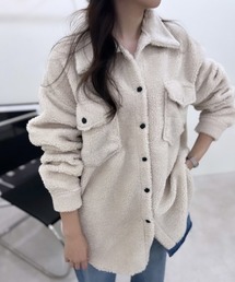 ipugo/イプゴ モコモコオーバーサイズシャツ ジャケット 冬服
