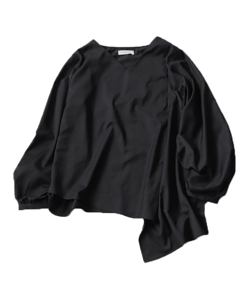 antiqua(アンティカ)の「裾アシメトップス(Tシャツ/カットソー・レディース・ブラック/杢グレー・FREE)」の18枚目の写真