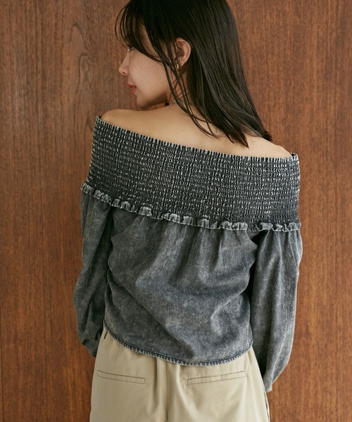 VIS(ビス)の「デニムライククロスシャーリングブラウス(シャツ/ブラウス・レディース・ブルー系その他4/スミクロ・FREE)」の14枚目の写真