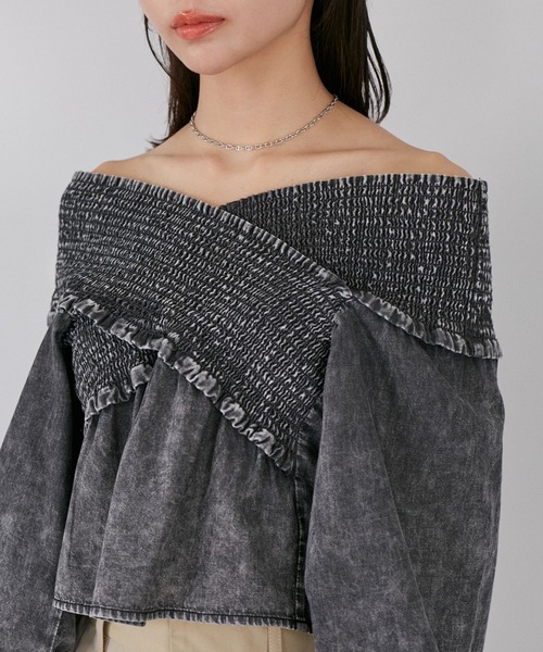 VIS(ビス)の「デニムライククロスシャーリングブラウス(シャツ/ブラウス・レディース・ブルー系その他4/スミクロ・FREE)」の20枚目の写真