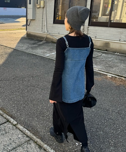 y/m by misato（イムバイミサト）の「デニムフロントジップビスチェ（ベスト・レディース・ブルー・FREE）」の9枚目の写真