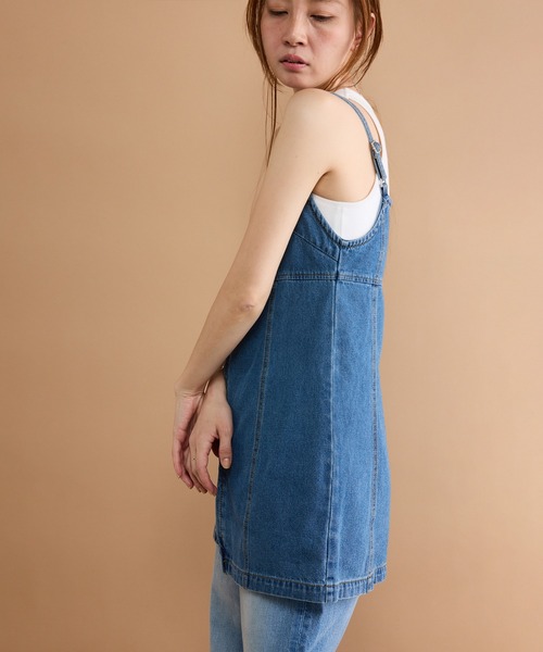 y/m by misato（イムバイミサト）の「デニムフロントジップビスチェ（ベスト・レディース・ブルー・FREE）」の20枚目の写真