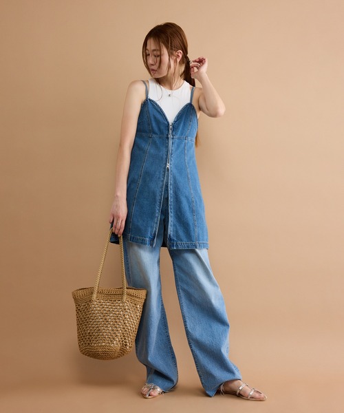 y/m by misato（イムバイミサト）の「デニムフロントジップビスチェ（ベスト・レディース・ブルー・FREE）」の22枚目の写真