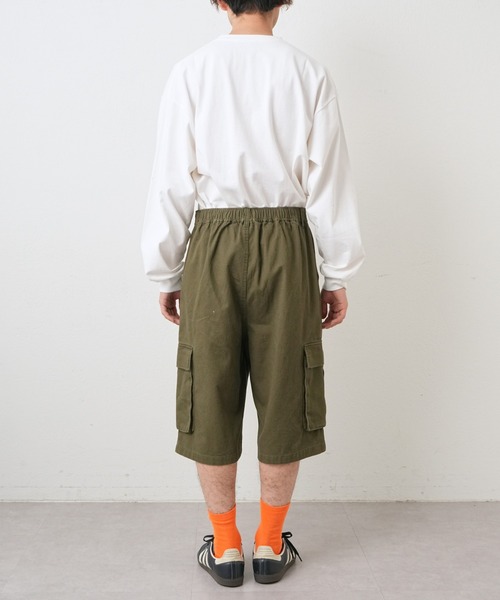 セール】【UNISEX】ハーフカーゴデニムパンツ（カーゴパンツ