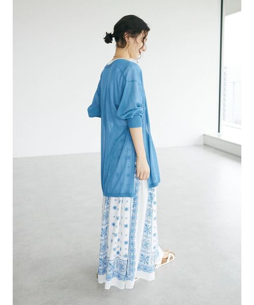 CRAFT STANDARD BOUTIQUE（クラフトスタンダードブティック）の「【追加】パネル柄マキシギャザースカート（スカート・レディース・ライトベージュ/チャコールグレー/ライトグリーン/ブルー・M/L）」の14枚目の写真