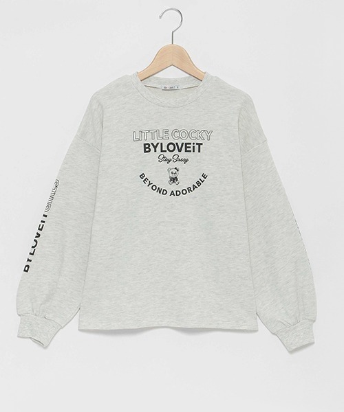 by LOVEiT(バイラビット)の「【WEB限定】ラビ子裏毛プルオーバー(スウェット・キッズ・ネイビー/チャコール/ピンク/ホワイト系その他/イエロー・140cm/150cm/160cm/130cm/120cm)」の1枚目の写真