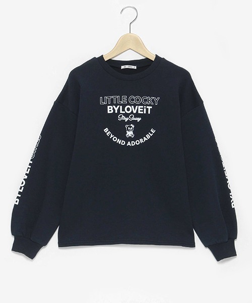 by LOVEiT(バイラビット)の「【WEB限定】ラビ子裏毛プルオーバー(スウェット・キッズ・ネイビー/チャコール/ピンク/ホワイト系その他/イエロー・140cm/150cm/160cm/130cm/120cm)」の3枚目の写真