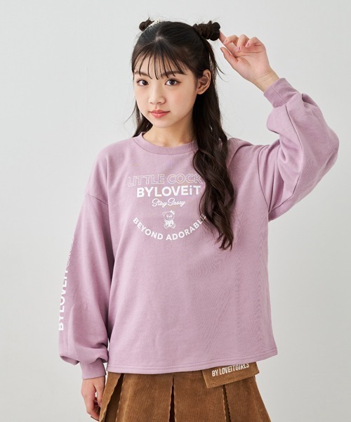 by LOVEiT(バイラビット)の「【WEB限定】ラビ子裏毛プルオーバー(スウェット・キッズ・ネイビー/チャコール/ピンク/ホワイト系その他/イエロー・140cm/150cm/160cm/130cm/120cm)」の5枚目の写真