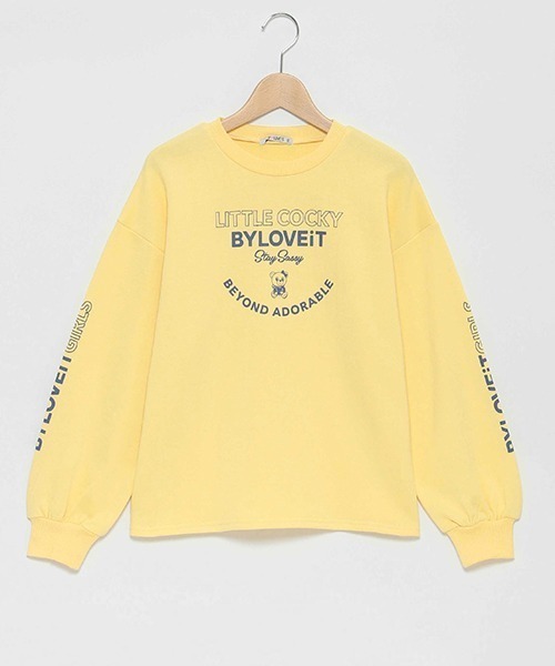 by LOVEiT(バイラビット)の「【WEB限定】ラビ子裏毛プルオーバー(スウェット・キッズ・ネイビー/チャコール/ピンク/ホワイト系その他/イエロー・140cm/150cm/160cm/130cm/120cm)」の4枚目の写真