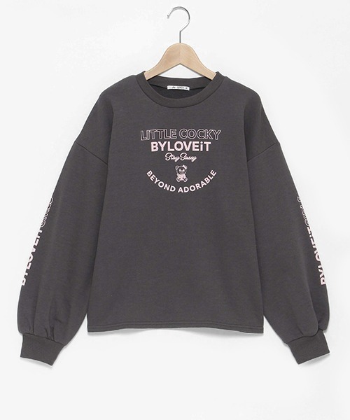 by LOVEiT(バイラビット)の「【WEB限定】ラビ子裏毛プルオーバー(スウェット・キッズ・ネイビー/チャコール/ピンク/ホワイト系その他/イエロー・140cm/150cm/160cm/130cm/120cm)」の2枚目の写真