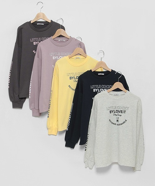 by LOVEiT(バイラビット)の「【WEB限定】ラビ子裏毛プルオーバー(スウェット・キッズ・ネイビー/チャコール/ピンク/ホワイト系その他/イエロー・140cm/150cm/160cm/130cm/120cm)」の9枚目の写真