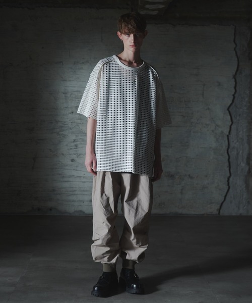 DOOPZ(ドープス)の「Mesh Pullover T-shirt - メッシュプルオーバーTシャツ(Tシャツ/カットソー・メンズ・ブラック/アイボリー・LARGE/MEDIUM/SMALL)」の6枚目の写真
