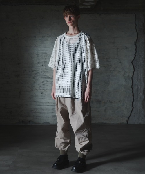 DOOPZ(ドープス)の「Mesh Pullover T-shirt - メッシュプルオーバーTシャツ(Tシャツ/カットソー・メンズ・ブラック/アイボリー・LARGE/MEDIUM/SMALL)」の5枚目の写真
