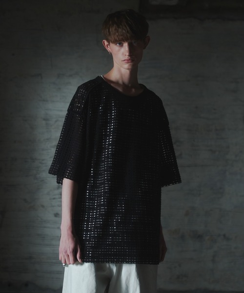DOOPZ(ドープス)の「Mesh Pullover T-shirt - メッシュプルオーバーTシャツ(Tシャツ/カットソー・メンズ・ブラック/アイボリー・LARGE/MEDIUM/SMALL)」の8枚目の写真