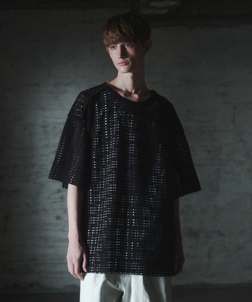DOOPZ(ドープス)の「Mesh Pullover T-shirt - メッシュプルオーバーTシャツ(Tシャツ/カットソー・メンズ・ブラック/アイボリー・LARGE/MEDIUM/SMALL)」の9枚目の写真