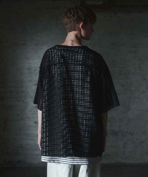 DOOPZ(ドープス)の「Mesh Pullover T-shirt - メッシュプルオーバーTシャツ(Tシャツ/カットソー・メンズ・ブラック/アイボリー・LARGE/MEDIUM/SMALL)」の10枚目の写真