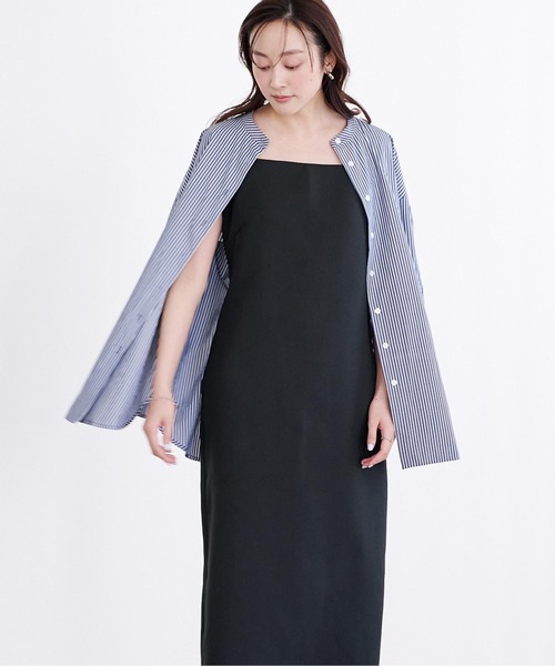 UR'S（ユアーズ）の「リネンライクIラインキャミワンピース（ワンピース・レディース・ブラック/アイボリー/サンドベージュ/ブルー系その他/ダークブラウン・S/M/L）」の20枚目の写真