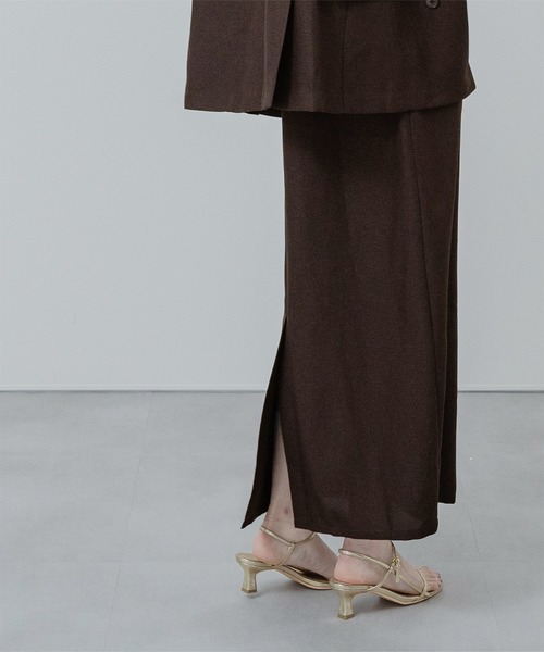 UR'S（ユアーズ）の「リネンライクIラインキャミワンピース（ワンピース・レディース・ブラック/アイボリー/サンドベージュ/ブルー系その他/ダークブラウン・S/M/L）」の14枚目の写真